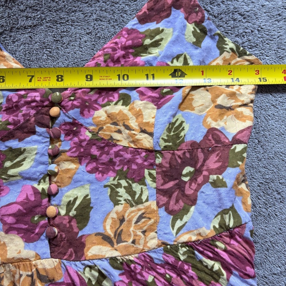 Auguste Selena Marguerite Floral Midi Dress Sz 4 Tiered Strappy Sundress - Picture 9 of 10
